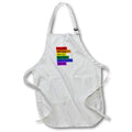 Apron - 100 percent love, equality, out, proud, authentic, me on white. Stamp City - typography