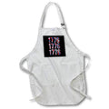 3dRose 1776 Three Times in red, White, and Blue tie dye on Black Background. - Aprons (apr_349162)