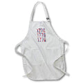 3dRose 1776 Three Times in red, White, and Blue tie dye on White Background. - Aprons (apr_349163)