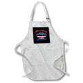 Apron - American Babe with lips of stars and stripes on a black background. Stamp City - typography