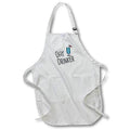 Apron - Day Drinker with rum punch clipart. Black on white background. Stamp City - typography