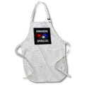 Apron - Ermahgerd sperklers. Red, white, and blue fireworks on black. Stamp City - typography