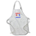 Apron - Ermahgerd sperklers in red and blue. Fireworks on white background. Stamp City - typography