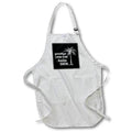 Apron - Goodbye lesson plans hello suntan. White lettering on black background Stamp City - typography