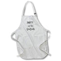 Apron - Party in the USA with stars. Black lettering on white background. Stamp City - typography