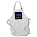 Apron - Stars and Stripes on black background. Stamp City - typography
