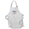 Apron - Stars and Stripes on white background. Stamp City - typography