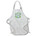 Apron - Succs to Succ in sage written in a succulent wreath on white. Stamp City - typography