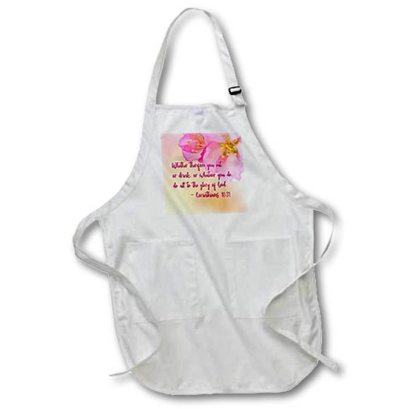 Apron - Bible - Whether therefore you eat, or drink, or whatever you do... Alexis Design - Religion Bible Verses