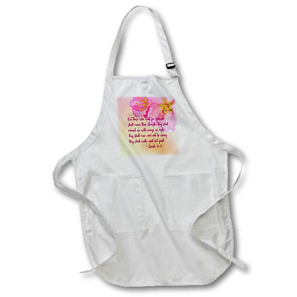 Apron - Bible - But those who wait for Yahweh shall renew their strength... Alexis Design - Religion Bible Verses
