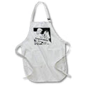 Apron - Image of Bride Feeding Groom With Word Congratulations lens Art by Florene - Black White And Text