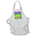 Apron - Image of Life Is Beautiful With Neon Butterflies Palms And Sunset lens Art by Florene - Summer Activities With Text