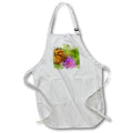 Apron - Pretty Butterfly On A Purple Flower Image Of Watercolor Image Of Watercolors