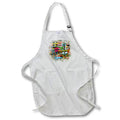 Apron - Color Café Tables and Chairs Image Of Watercolor Image Of Watercolors