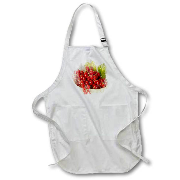 Apron - Bowl Of Berries Image Of Watercolor Image Of Watercolors
