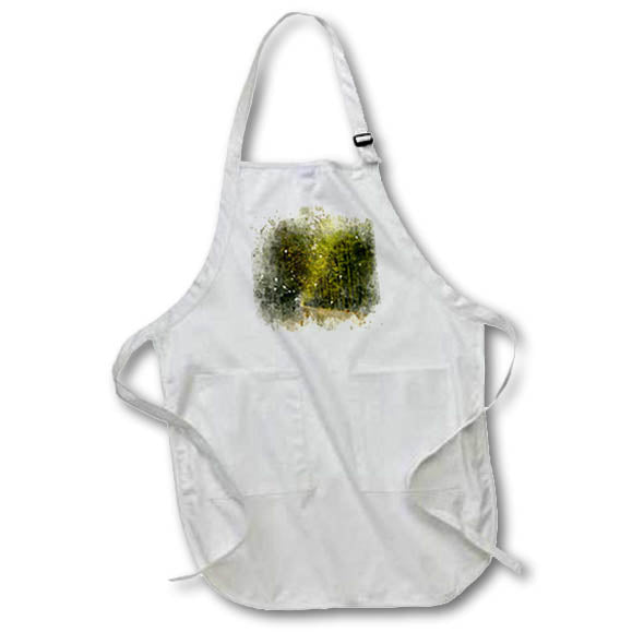 Apron - Pretty Tree Lined Mountain Road Image Of Watercolor Image Of Watercolors
