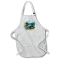 Apron - Mountain With A Blue Lake Image Of Watercolor Image Of Watercolors
