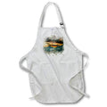 Apron - Stormy Blue Mountain Sunset Image Of Watercolor Image Of Watercolors