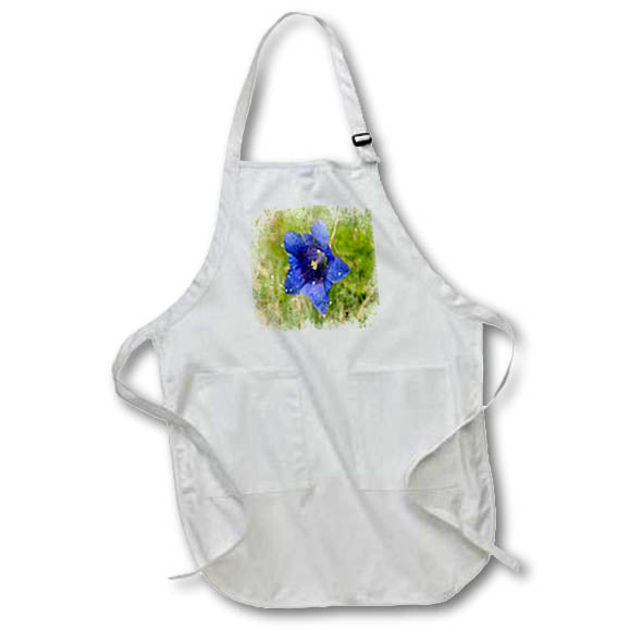 Apron - Pretty Royal Blue Tulip Image Of Watercolor Image Of Watercolors
