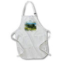 Apron - Pine Tree Lined Lake Image Of Watercolor Image Of Watercolors