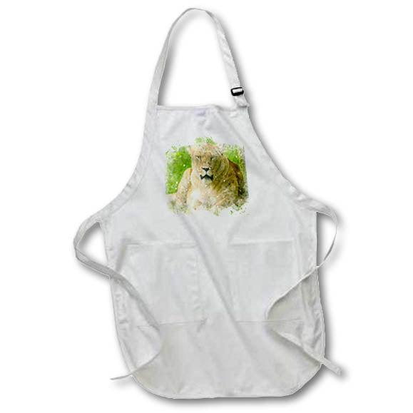 Apron - Image Of Watercolor Lioness Image Of Watercolors