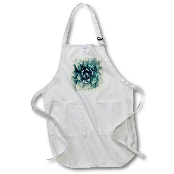 Apron - Pretty Green Image Of Watercolor Cactus Image Of Watercolors