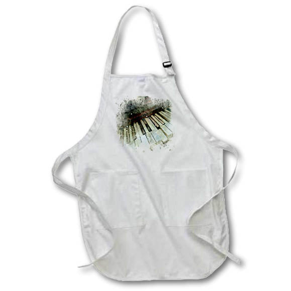 Apron - Piano Keys Image Of Watercolor Image Of Watercolors