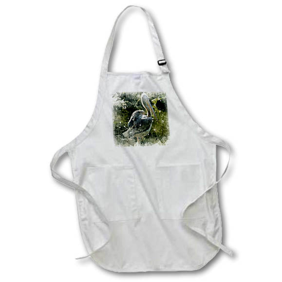 Apron - Image Of Watercolor Pelican Image Of Watercolors