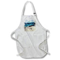 Apron - Serene Blue Water Beach Mountain Image Of Watercolor Image Of Watercolors
