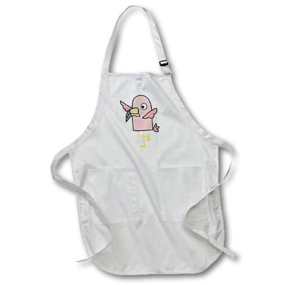 Apron - Cute Funny Funky Pink Flamingo Bird Cartoon Birds