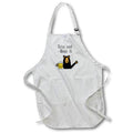 Apron - Funny Cute Black Bear Drinking Beer Grin and Beer it Pun Cartoon Funny