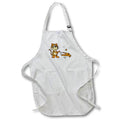 Apron - Funny Cute Tiger Playing Orange and White Cornhole Game Sports Cartoon Sports and Hobbies