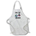 Apron - Funny Cute Green Martian Alien in Spaceship says Love thy Neighbor Funny
