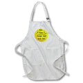 Apron - Image of Giant yellow Emoji Says Sometimes Things Just Work Out lens Art by Florene - More Humor