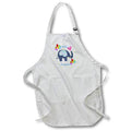 Apron - Image of Cartoon Elephant With Balloons And Baby Shower Invite lens Art by Florene - Baby Shower