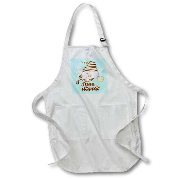 Apron - Funny Bee Gnome with Pail of Honey, 3dramm AmansMall Mythical Creatures - Gnomes
