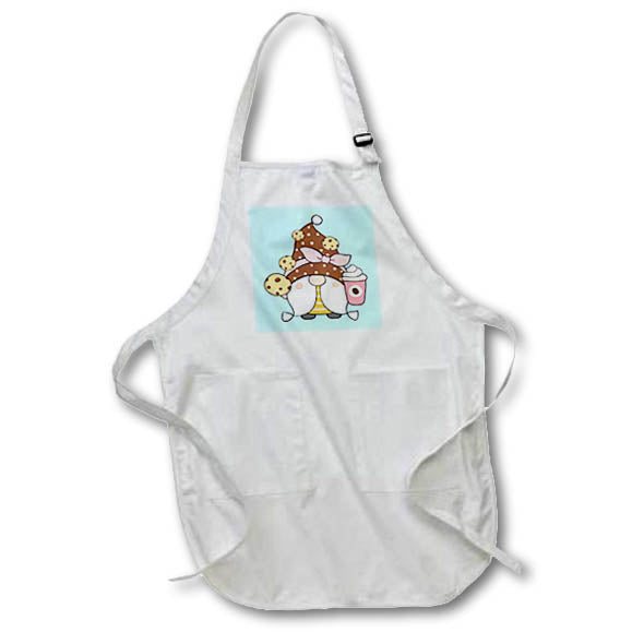 Apron - Chocolate Chip Cookie Coffee Drinking Gnome, 3dramm AmansMall Mythical Creatures – Gnomes