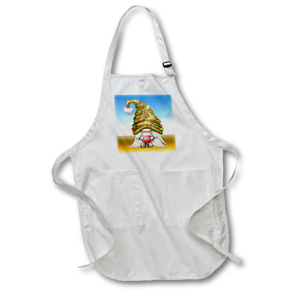 Apron - Gnome Wearing Strawberry Knit Hat and Jam, 3dramm AmansMall Mythical Creatures - Gnomes