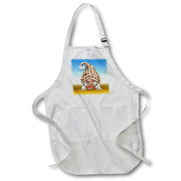 Apron - Gnome with Basket of Strawberries Plaid Hat, 3dramm AmansMall Mythical Creatures - Gnomes