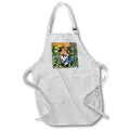 Apron - Garden Gnome with Blue White and Yellow Flowers, 3dramm AmansMall Mythical Creatures - Gnomes