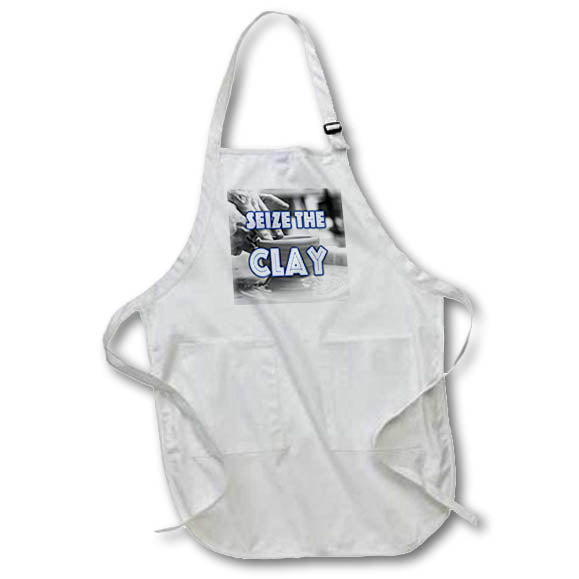 Apron - Image of Words Seize The Clay on Picture of Clay Mold – Crafts
