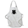 Apron - Adorable Love My Cat In Black and White Cat