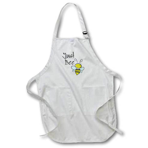 Apron - Image of Words Just Bee with Bee Cartoon – Soul Food