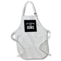 Apron - Life is better with guns. White lettering on black background. Stamp City - typography