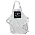 Apron - Life is better with pickles. White lettering on black background. Stamp City - typography