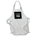 Apron - Life is better with my tribe. White lettering on black background. Stamp City - typography
