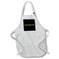 Apron - Angeline common well known female name in the USA. Yellow on black Alexis Design - Popular Female Names in USA