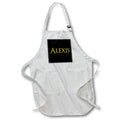 Apron - Alexis common male name in the America. Yellow on black gift Alexis Design - Popular Male Names in USA