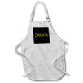 Apron - Derick well known man name in the USA. Yellow on black talisman Alexis Design - Popular Male Names in USA