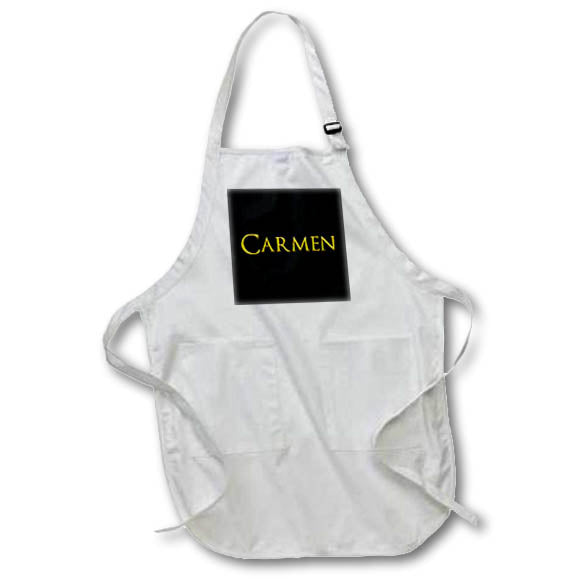 Apron - Carmen common well known male name in the USA. An elegant gift Alexis Design - Popular Male Names in USA